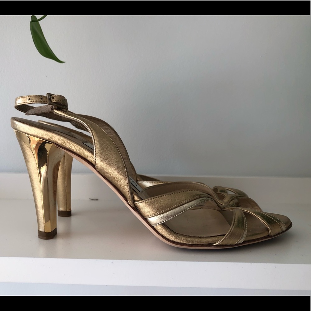 Jimmy Choo Gold Sandals